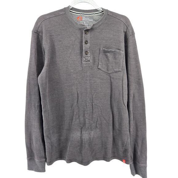 The American Outdoorsman Thermal Waffle Henley Shirt Size MD Basic Casual - Picture 1 of 7